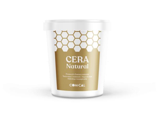 COM-CAL CERA NATURAL Protección natural de cera de abeja para estucos de cal lime stucco estuc de calç natural transpirable