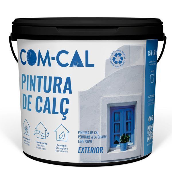 COM-CAL Pintura de cal exterior calç saludable sostenible COV+A transpirable