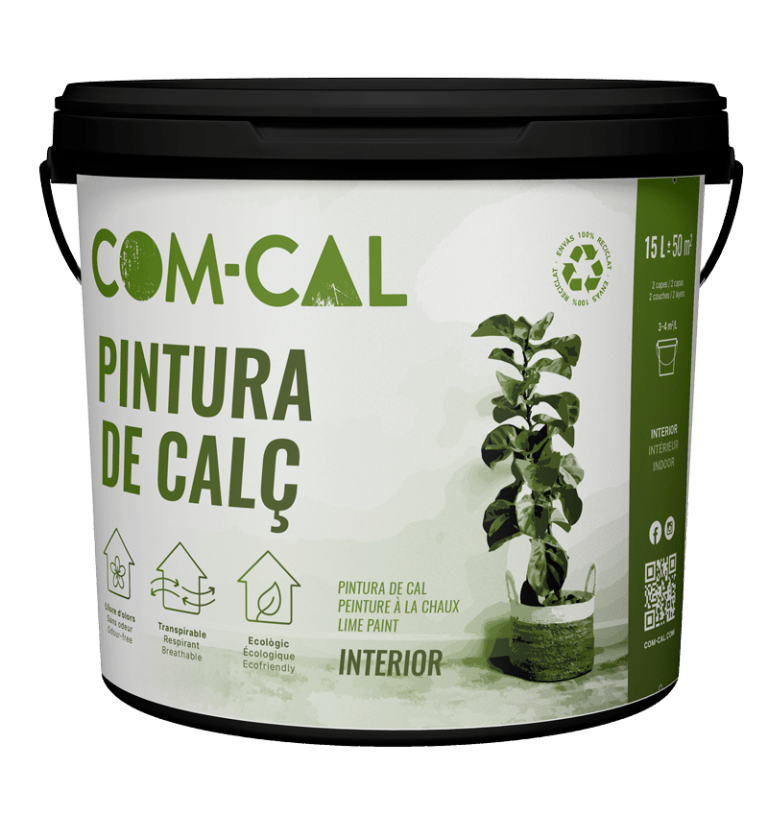 Pintura de cal para exteriores y interiores